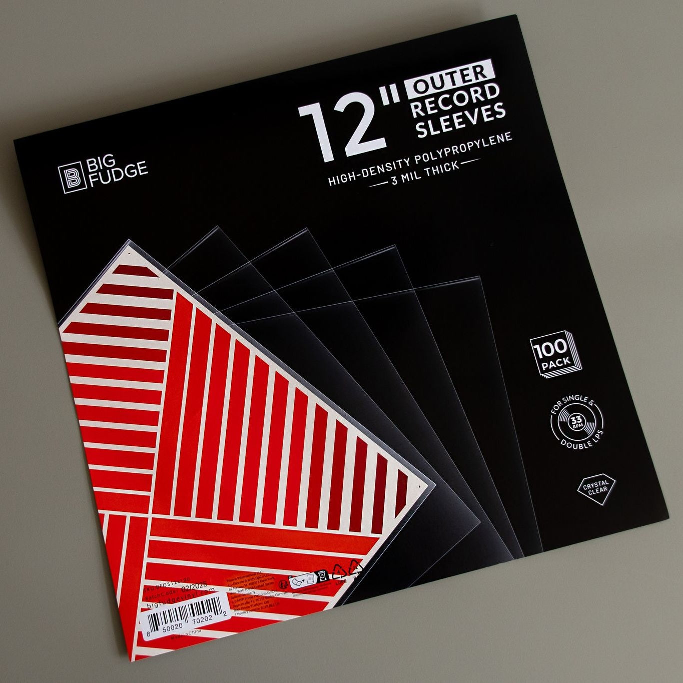 Außenhüllen – 3 mil HDPP, kristallklar, knitterfrei – 100er-Pack