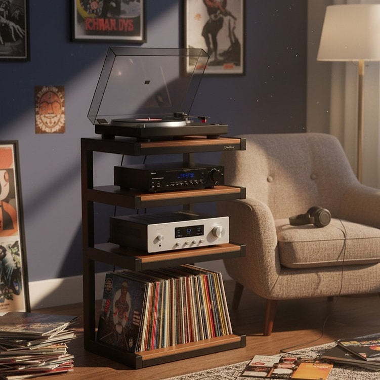 NorStone Esse HiFi Vinyl – HiFi-Rack mit Schallplattenfach